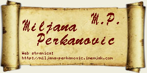 Miljana Perkanović vizit kartica